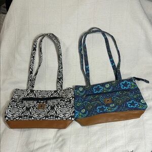 Set of 2 Stone New York Floral Patterned Tote Bags